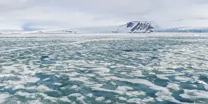 Deserted Island Norway Drucke: Palanderbukta Bay, Pack ice pattern