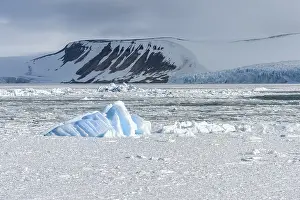 Uninhabited Island Group Drucke: Palanderbukta, Icecap and pack ice