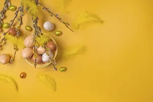 Christian Tradition Drucke: Palm catkin with Easter decoration