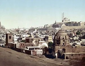 Deserted Castle In Africa Drucke: Panorama of Cairo with the Citadel