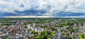 Canterbury Drucke: Panorama des Canterbury Cathedral von einem Drohnen.