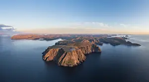 Finnmark County Scenic Views Drucke: Panorama of the cliffs of the North Cape