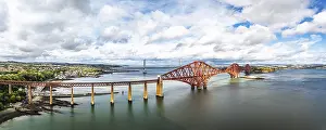 Forth Bridge Panorama Drucke: Panorama of Forth Bridge from a drone