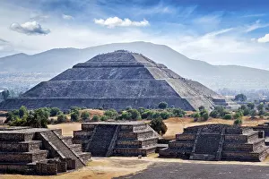 World Heritage Site Mexico Drucke: Panorama of Pyramid of the Sun