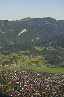 Allgauer Alpen Mountain Landscape Drucke: Panorama from Schattenberg to Oberstdorf
