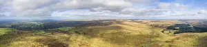 Drone Photography Devon UK Drucke: Panorama over Sharpitor from a drone