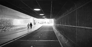 Underground Transportation System Drucke: Panoramic angle of tunnel front view