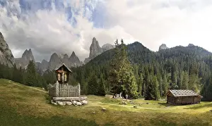 Religious Building Architecture Drucke: Panoramic shot: idyllic scenery