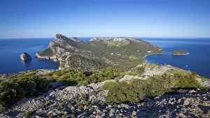 Tramuntana Mountain Range View Drucke: Panoramic view of Formentor Peninsula