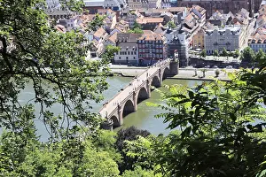 Panoramic View Of Heidelberg Drucke: Panoramic view of Heidelberg