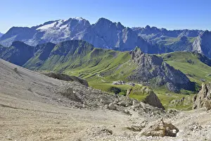 Italian Alps Scenic View Drucke: Panoramic view of the Marmolada