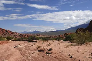 Red Sandstone Formations Drucke: Panoramic view, red sandstone formations