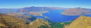 The Remarkables Mountain Range Drucke: Panoramic view from summit of Ben Lomond
