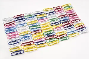 Colourful Stationery Items Drucke: Paper clips
