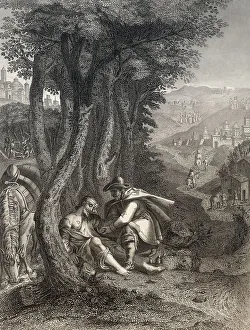Religious Text Scripture Drucke: Parable of the Good Samaritan, New Testament