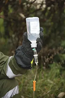 Healthcare System Practice Drucke: A paramedic during an emergency exercise