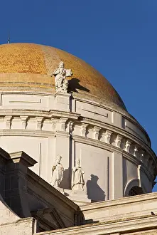 Christian Artwork Spain Drucke: Partial view of the Cathedral of Cadiz