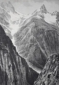 Majestic Mountain Backdrop Drucke: Pass in the Himalayan Mountains