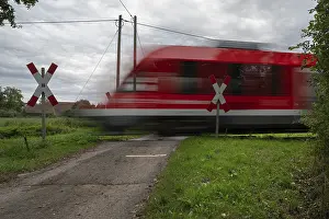 Bavaria Deserted Roads Drucke: Passing Grafenberg railway