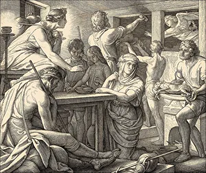 Julius Schnorr Von Carolsfeld Drucke: The Passover and Death of the Firstborn