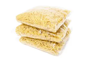 White Background Pasta Drucke: Pasta in the package on a white background