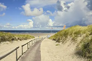 Lower Saxony Germany Drucke: Path to the bathing beach at Schoolpad