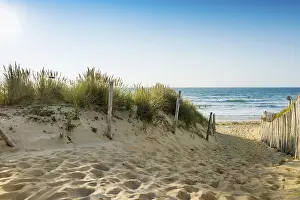Brittany Beaches Drucke: Path through the dunes to the beach