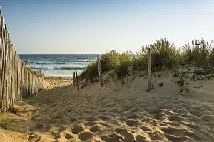 Western Europe Beaches Drucke: Path through the dunes to the beach