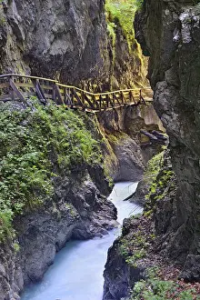 Wolfsklamm Gorge Drucke: Path through Wolfsklamm Gorge, Stans