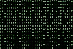 Dark Background Art Drucke: Pattern with binary code on dark background