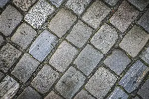Cobblestone Background Drucke: Pattern of a cobblestones that can be used as background or overlay