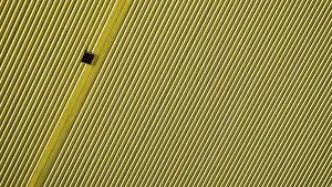Modern Building Background Drucke: Pattern orange wall of a modern building abstract background
