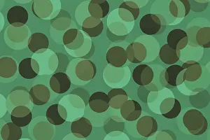 Contemporary Illustration Style Drucke: A pattern of overlapping translucent green circles creates a vibrant