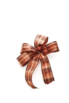 Xmas Gift Presentation Drucke: Patterned gift ribbon in a bow