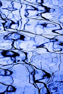 Reflections On Water Drucke: Patterns reflected on a water surface