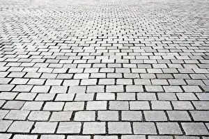 Empty City Street Scene Drucke: Pavement surface