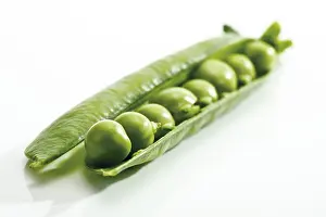 Studio Food Photography Still Life Drucke: Pea pod