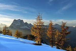 Southern Limestone Alps Photography Drucke: Peak of Monte Pelmo in the evening light