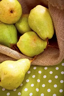 Fresh Produce Display Drucke: Pears on a table