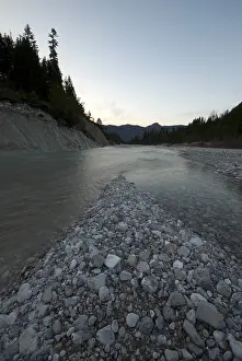 Upper Isar River Germany Drucke: Pebbles in a riverbed, Upper Isar River