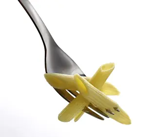 Grocery Shopping Inspiration Drucke: Penne pasta on a fork