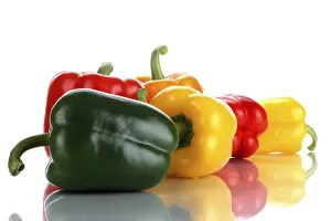 Studio Background Cuisine Drucke: Peppers