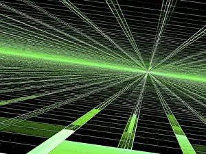 Fractal Background Drucke: Perspective background - abstract computer-generated image