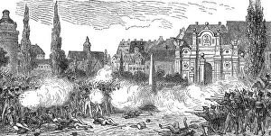 Gerahmter Druck : Der Petersstorch oder Tor, Leipzig Gerahmter Druck : Der Petersstorch oder Tor, Leipzig