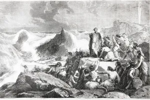 Holy Scripture Artwork Drucke: Pharaoh's Fall in the Red Sea