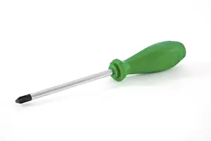 Deserted Studio Still Life Drucke: Phillips-tip screwdriver, green