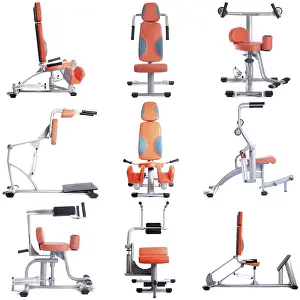 Weightlifting Exercise Drucke: Photo set of isodynamic simulators