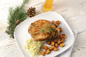 Bavarian Cuisine Drucke: Pickled ham hock