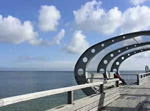 Northern Germany Beach Drucke: Pier in Kellenhusen