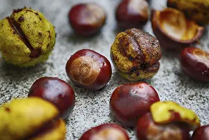 Sweet Chestnuts Drucke: A pile of chestnuts